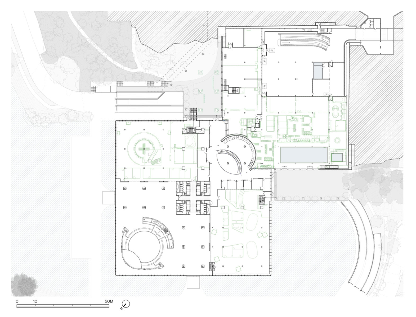 Level +1 / Office, Wellness and Atrium